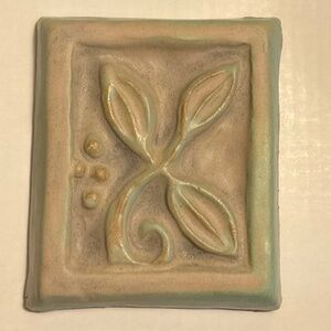 Ceramic artisan Handmade Terracotta Leaf Tile